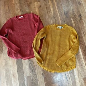 (S) fall color sweaters